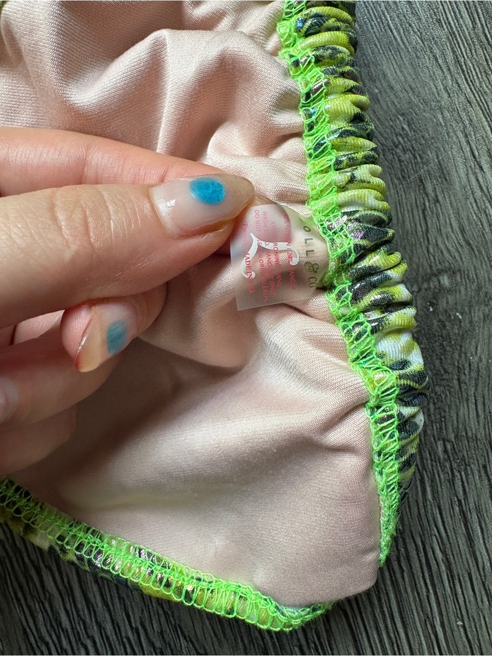 Doll Green Snake Print Bikini Top | Y2K - Picture 3 of 4